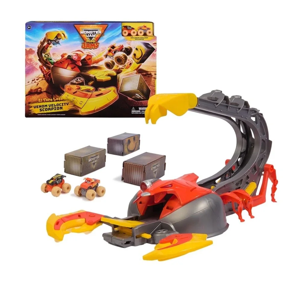 Monster Jam Mini Jams Venom Velocity Scorpion Playset El Toro Loco Exclusive NEW
